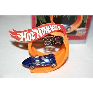Hot Wheels Christmas Ornament 30th Hallmark Keepsake light car key ring LOT (2)